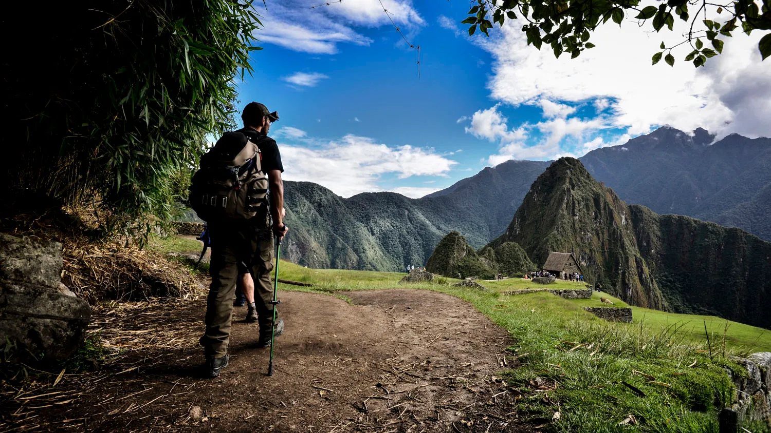 tourist incoming machu picchu