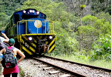 Taking the train to Aguas Calientes and Machu Picchu