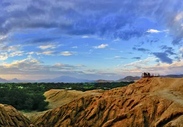 Sunset view from Tucume ruins in Chiclayo, Peru