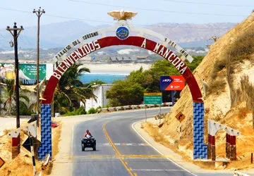 Mancora beach town on the northern coast of Peru