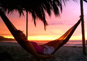 Mancora beach town on the northern coast of Peru