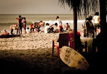 Mancora beach town on the northern coast of Peru