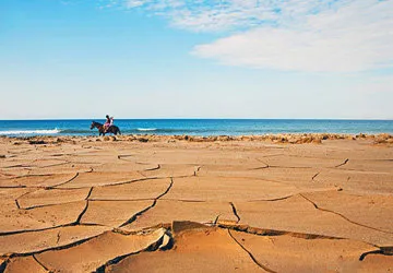 Mancora beach town on the northern coast of Peru