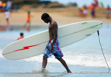 Mancora beach town on the northern coast of Peru
