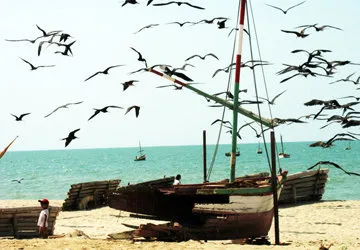 Mancora beach town on the northern coast of Peru