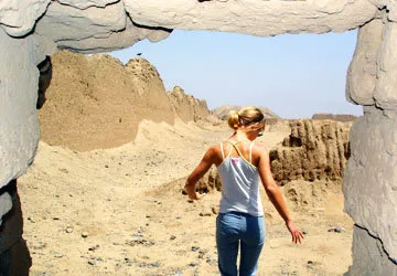 Exploring the pre-Columbian city of Chan Chan in Peru