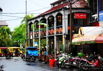 A street-scene in the Peruvian Amazon's capital city, Iquito