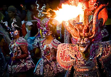 The Famous Carnaval of Oruro, near La Paz in Bolivia