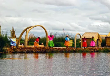 The women of the Floating Islands of Uros on Lake Titicaca