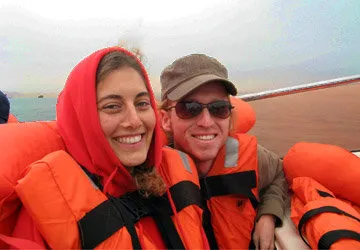 On the boat en route to the Ballestas Islands in Paracas