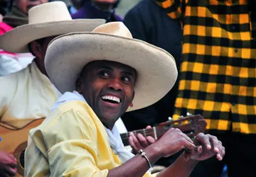 Entertainers at the Mistura Food Festival in Lima, Peru