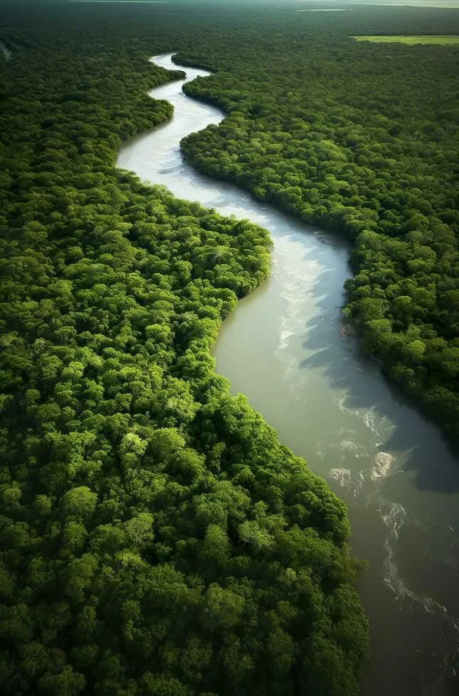Cover Photo. Colorfull amazon giant river