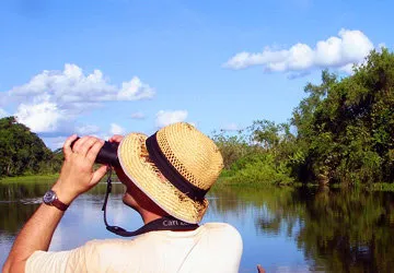 Birding at Oxbow Lake in the Amazon jungle