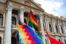 Cover. Government Palace in La Paz, Bolivia.