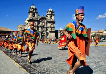 The Inti Raymi Sun Festival in Cusco, Peru. 