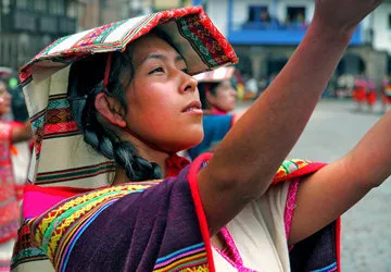 The Inti Raymi Sun Festival in Cusco, Peru. 
