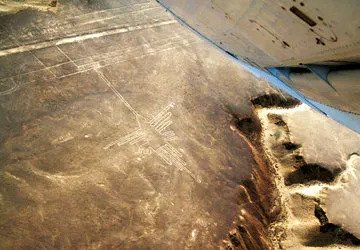 Part of the Nazca Lines as seen from the sky