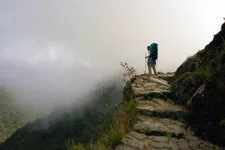 Cover. Hiking the Inca Trail to Machu Picchu in Peru.