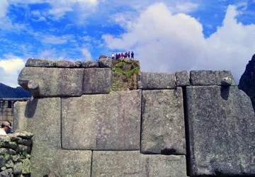 Amazing stonework at Machu Picchu archeological site