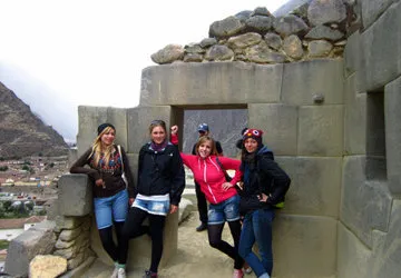 Inca Ruins of Ollantaytambo in the Sacred Valley of Peru
