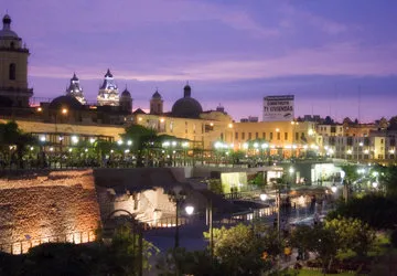 View of Parque de la Muralla in Lima's city center