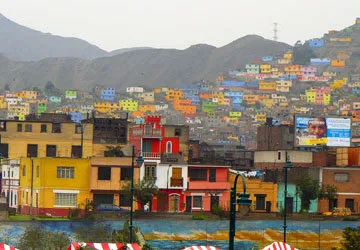 The colorful hillside homes of Rímac
