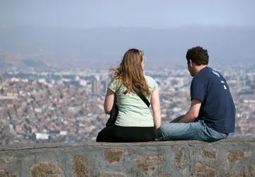 Sitting at the top of San Cristobal, overlooking Lima