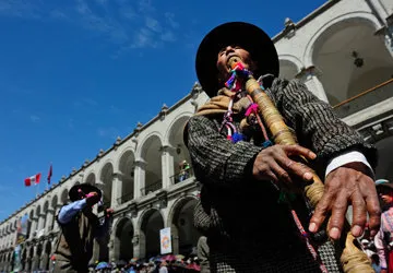 Friendship Parade (Corso de Amistad) in Arequipa, Peru