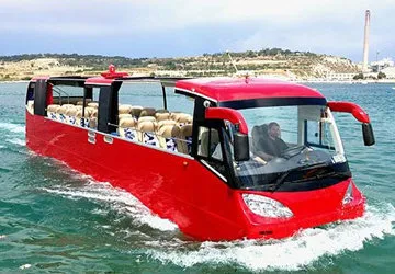 Amphibious tour bus in Lima, Peru