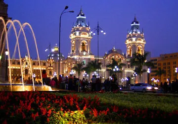 El centro histórico de Lima, Perú, donde los tours emp