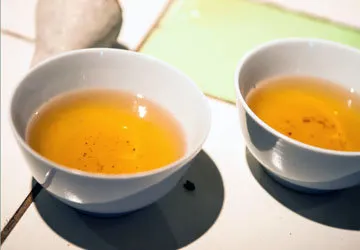 Cups of cacao tea