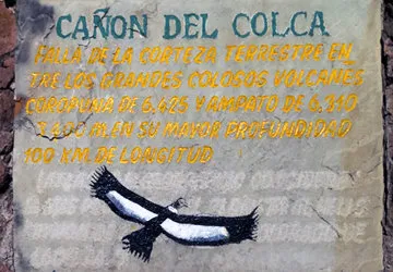 Colca Canyon condor sign, Arequipa, Peru