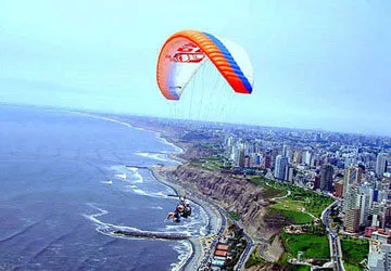 Miraflores, Lima alongside the Pacific Ocean