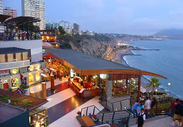 Larcomar Mall on the seaside cliffs of Miraflores, Lima