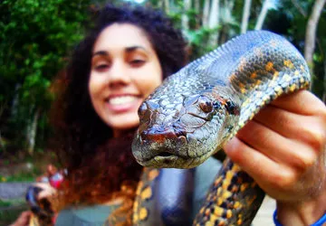Snake handling in the Amazon Rainforest