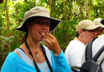 Sampling exotic fruits in the Amazon Rainforest