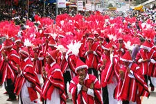 Cover. Group of Andean Sikuri musicians in Puno, Peru.
