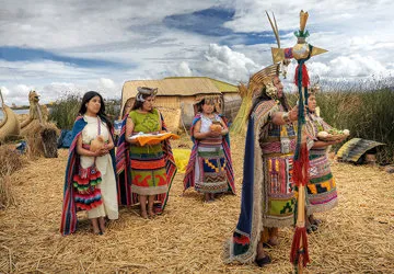 Manco Capac during the Puno Anniversary, Lake Titicaca