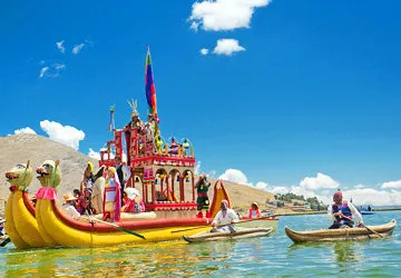 Manco Capac during the Puno Anniversary, Lake Titicaca