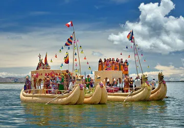 Manco Capac during the Puno Anniversary, Lake Titicaca