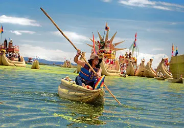 Manco Capac during the Puno Anniversary, Lake Titicaca