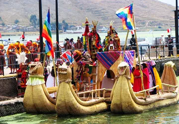 Manco Capac during the Puno Anniversary, Lake Titicaca