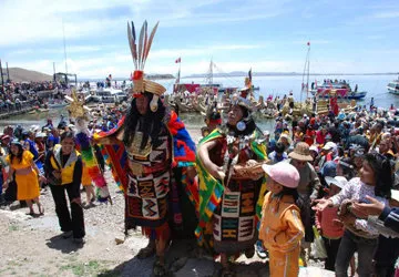 Manco Capac during the Puno Anniversary, Lake Titicaca