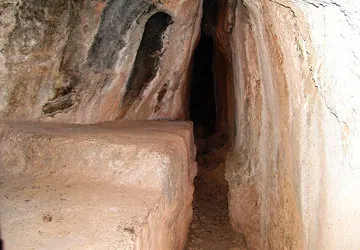 Part of the stonework at Salapunku, by Machu Picchu Sanctuar