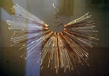 Restos exhibidos en el Museo de sitio de Pachacamác