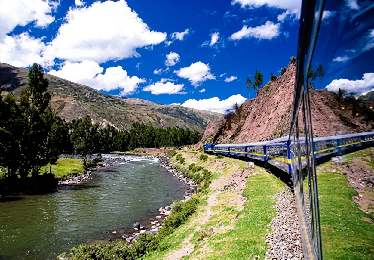 Taking the train to Aguas Calientes and Machu Picchu