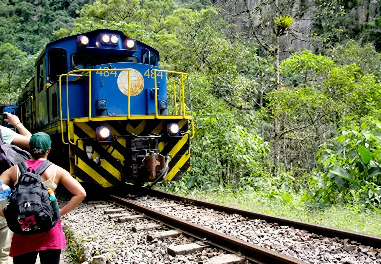 Taking the train to Aguas Calientes and Machu Picchu