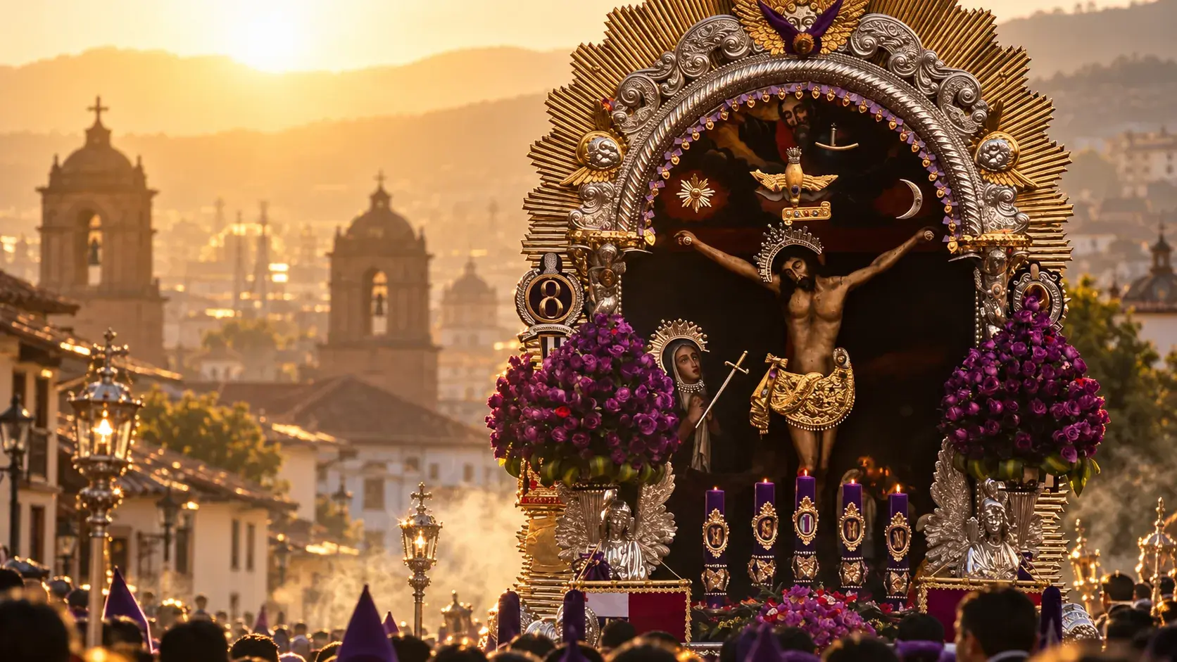 Lord of Miracles in Cusco and Lima