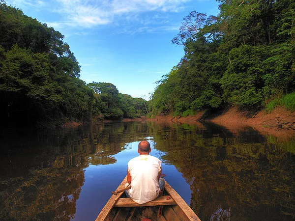 Cover Photo. Piranha fishing in the Amazon jungle in Iquitos