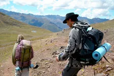 Hiking to the Inca ruins of Huchuy Qosqo outside of Cusco, P